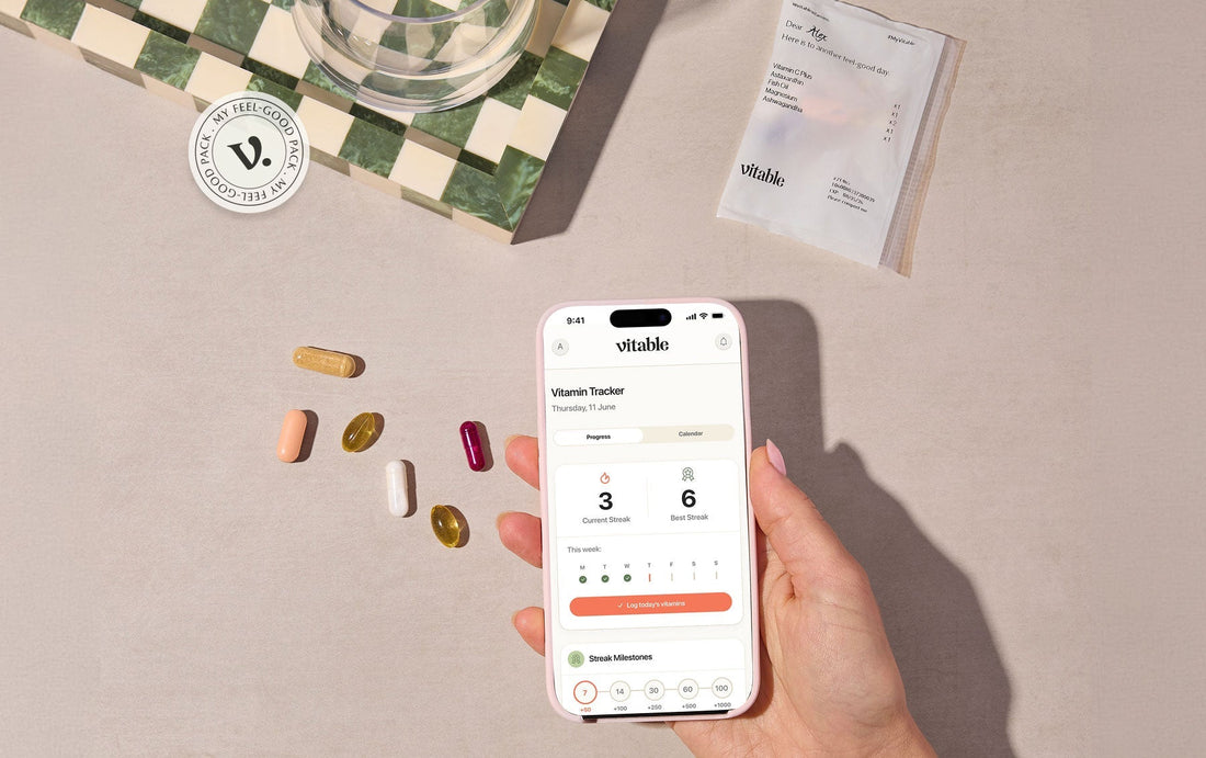 How to use the Vitable app's Daily Vitamin Tracker and why visible streaks improve adherence